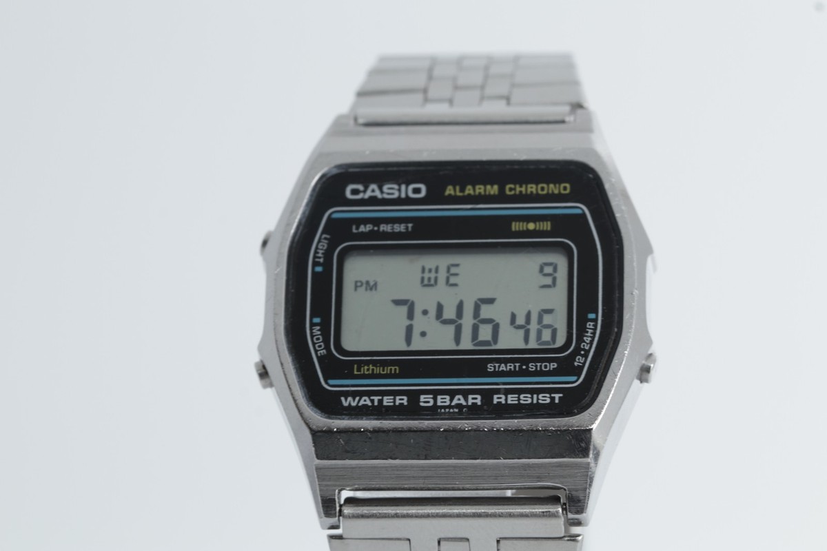 CASIO W-31 Vintage Digital Watch 593 Module Full Stainless