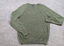 J Crew Sweater Mens Small Green Cotton Long Sleeve Crewneck Preppy