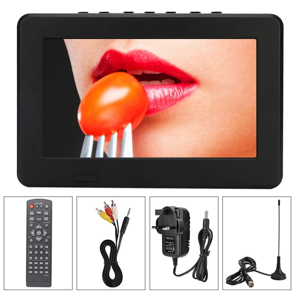 (7)16:9 Portable TFTLED HD Digital Analog Color TV Television Player DW - Image 4 of 4