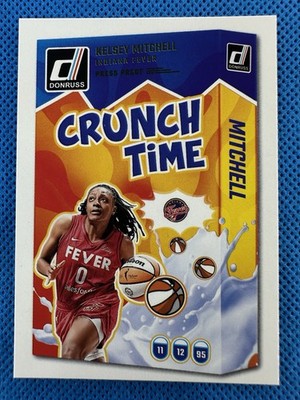 2025 #6 Kelsey Mitchell Panini Donruss WNBA Crunch Time Press Proof Insert Fever