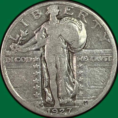 1927-D Standing Liberty Quarter Very Good VG Coin #37144