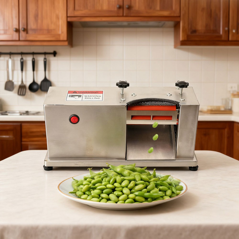 Máquina descascarilladora eléctrica de frijoles y guisantes 110 V Edamame descascarilladora de soja de guisantes 22 lb/H