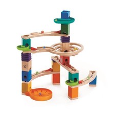 Hape E6020 Cliffhanger Quadrilla Murmelbahn horizontale Kugelbahn 94-teilig Holz