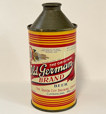 OLD GERMAN BRAND BEER Cone Top Can High Profile IRTP Queen City  Cumberland MD