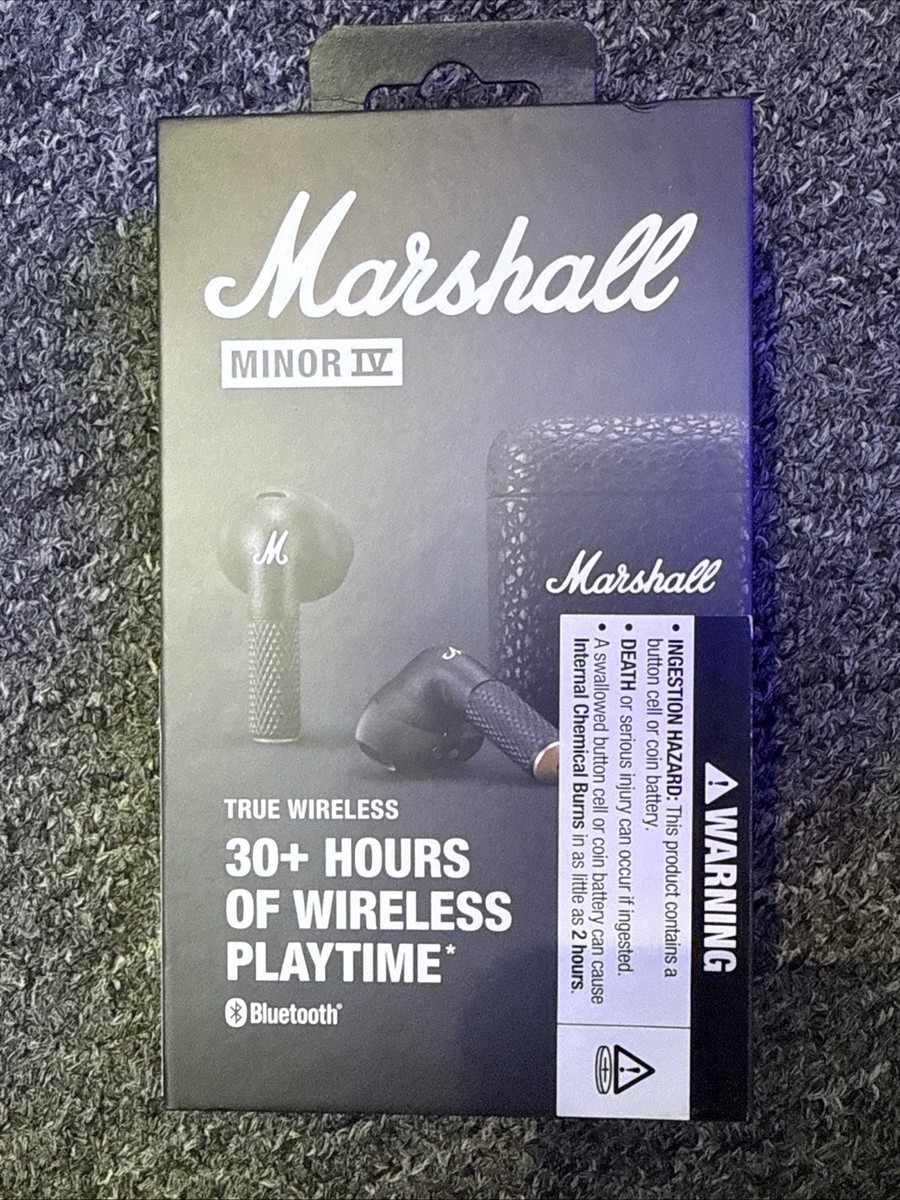 Marshall Minor IV Wireless Earbuds (Black) | eBay