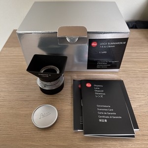 Leica Summaron-M 28mm f/5.6 Aspherical Lens - Silver 11695 boxed MINT