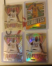 Lebron James Panini Prizm Lot x4 Fearless Silver Disco Base #6 + #18 HOLO Lakers