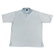 Burberry Golf Baby Blue Striped Golf Polo Shirt Sz XL