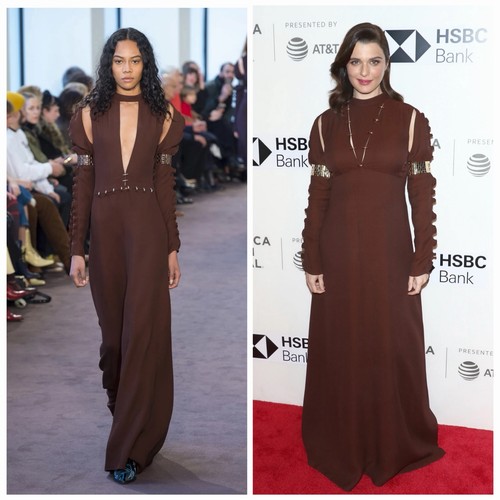 Chloé Brown Cutout Maxi Dress Gown Plunge Neck Runway Archival FR 38 US 6 🟡
