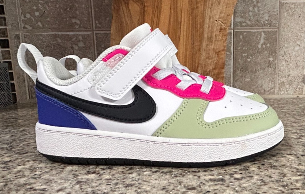 Nike~9c Youth~Court Borough~Low Recraft~Fierce Pink/White/Dark Obsidian image 4
