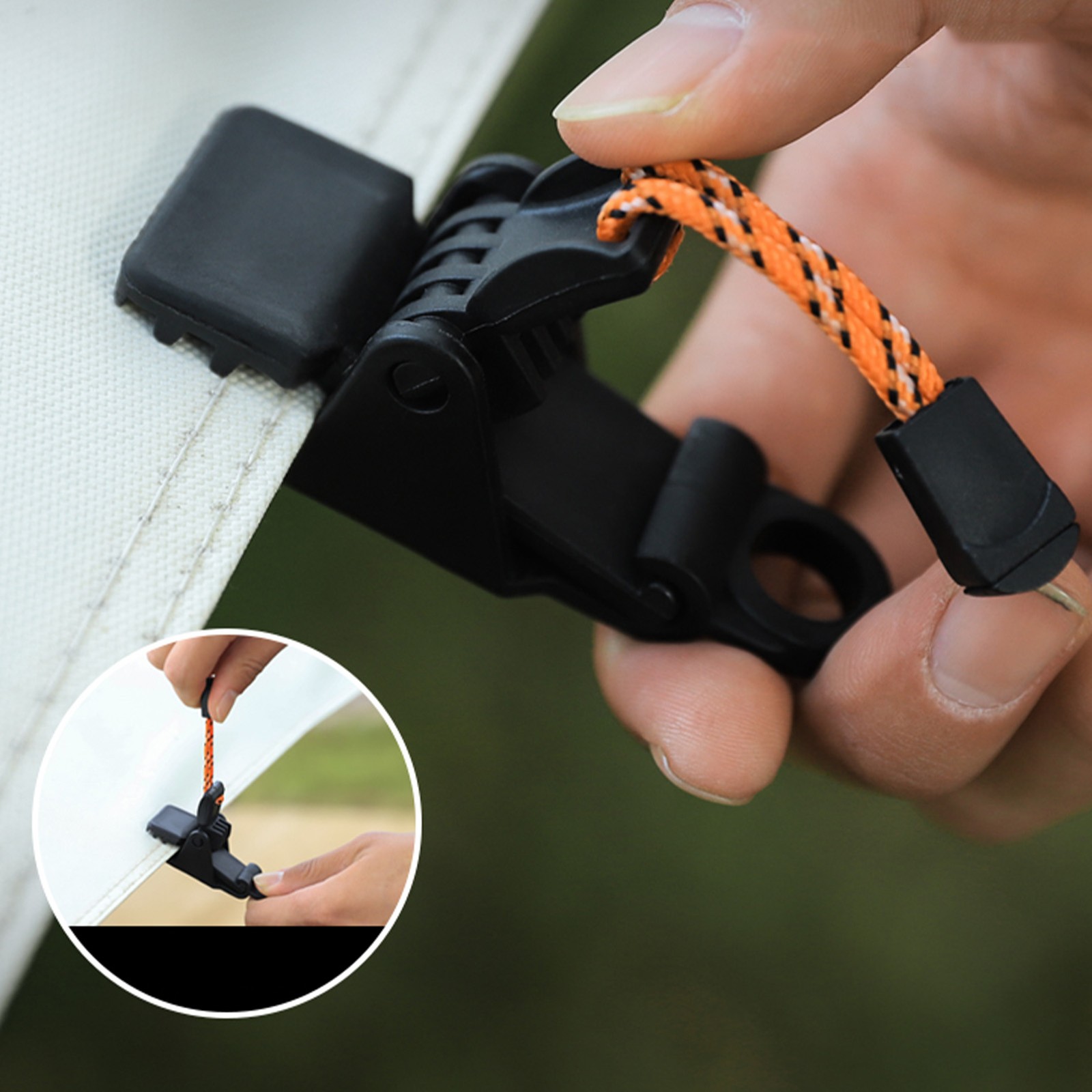 Tent Clip Plastic Rustproof Windproof Secure Grip Awning Clamp For Outdoor Activ