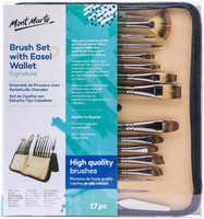 Pinselset 17 StüCk FüR Acryl ÖL Aquarell Gouache Mit Tasche Und Staffelei