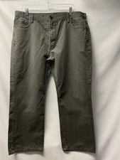 Dockers Straight Fit Mens Pants 38 X 29 Khaki Green Flat Front Workwear Casual