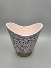 Vintage Shawnee Pottery Planter Chantilly Lace Ceramic Confetti Gray/Pink 4.5"H