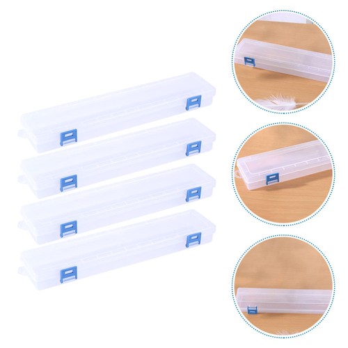 4 Pcs Watercolor Pen Holder Oil Brush Box Child Storage Portable Plastic Paint