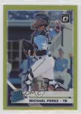 2019 Panini Donruss Optic Rated Rookies Lime Green Prizm Michael Perez #78 2qw