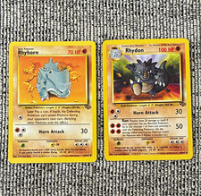 Pokémon TCG: Jungle 2-Card Lot | Rhyhorn & Rhydon 61/64, 45/64 (1999)