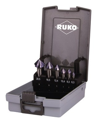 Ruko Kegelsenker-Satz D335C HSS 90G 6,3 mm-20,5mm TiAlN