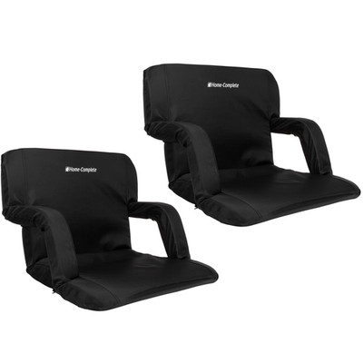 Home-Complete Set Of 2 Wide Stadium Seats - Bleacher Cushion Set Padded Back