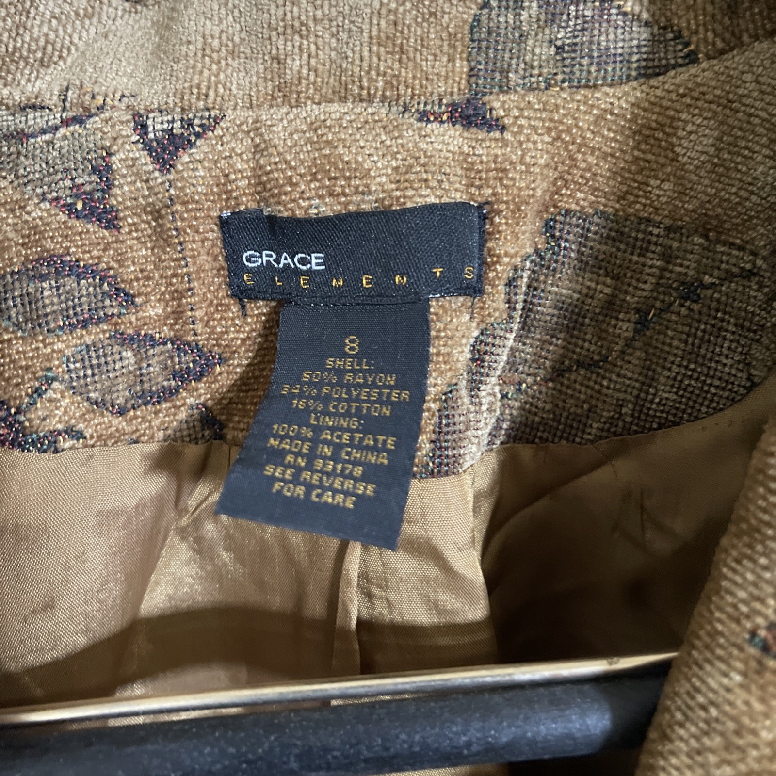 Grace Elements Brocade Blazer - image 2