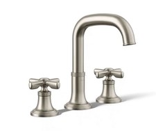 KOHLER Paces Widespread Bathroom Faucet Cross Handles Vibrant Brushed Nickel