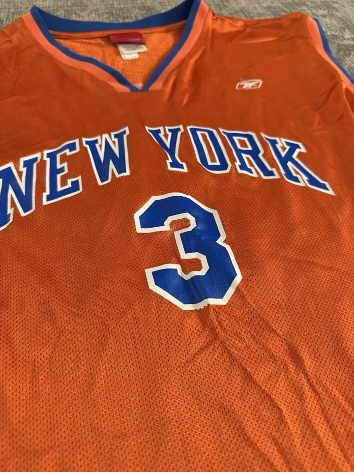 RARE New York Knicks Reebok Jersey Stephon Marbury #3 Men's 2XL - Image 3 of 4