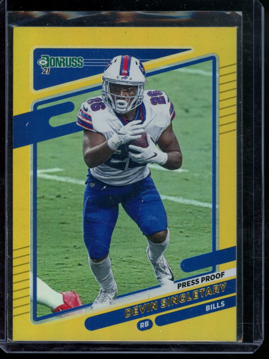2021 Donruss Devin Singletary Press Proof Premium Buffalo Bills #227