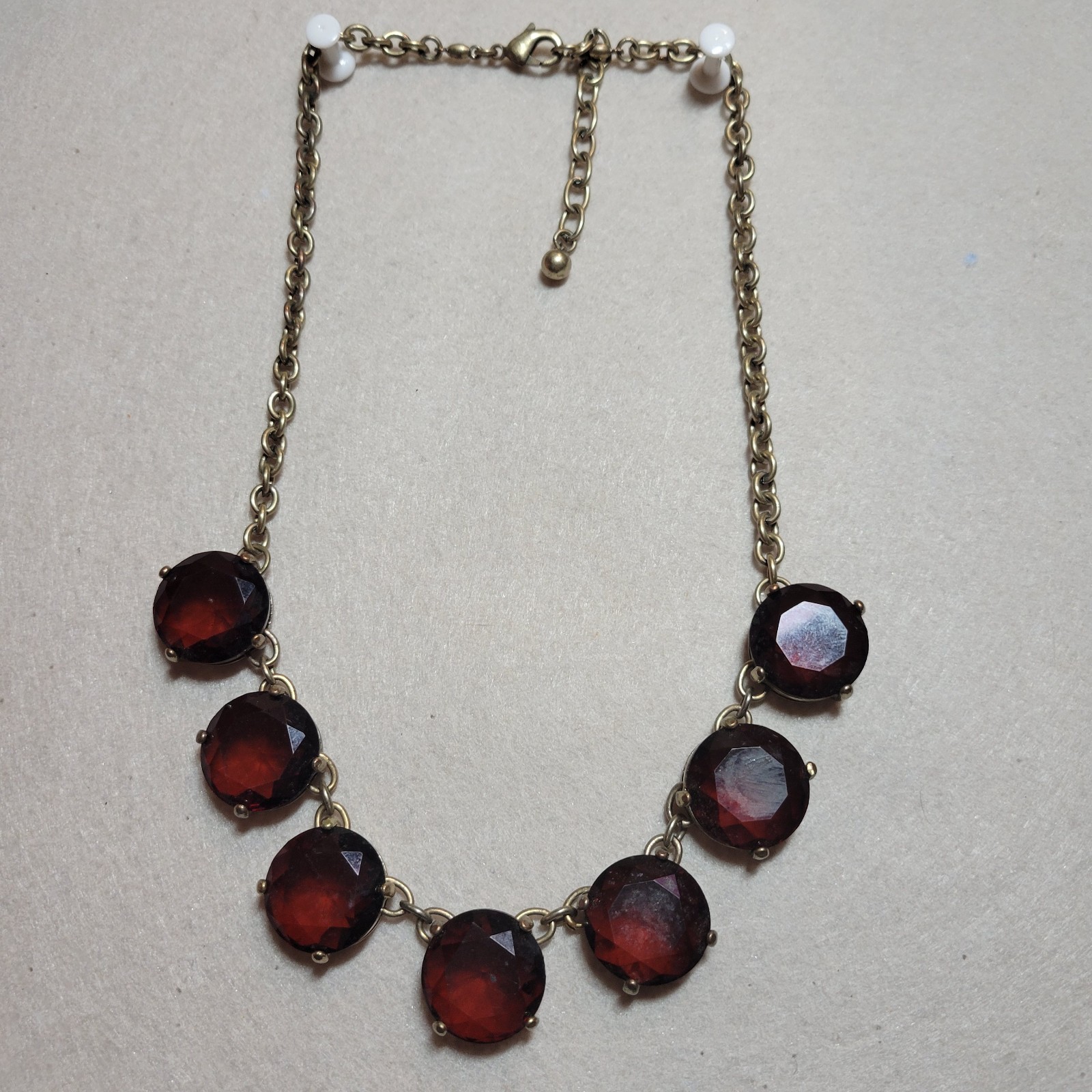 Pretty Chloe Isabel  Clear Ruby Faceted Glass  Go… - image 2
