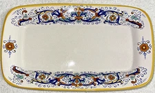 Ceramica Nova Deruta 12.5” x 7” Rectangular Serving platter Italian Pottery