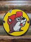 VINTAGE BUCEES PORCELAIN SIGN GAS STATION HIGHWAY TRUCK STOP RESTURANT BUC-EES