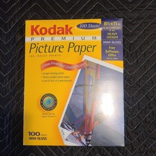 New Kodak Premium High Gloss Picture Paper 8.5" X 11" 100 Sheets Heavy Weight