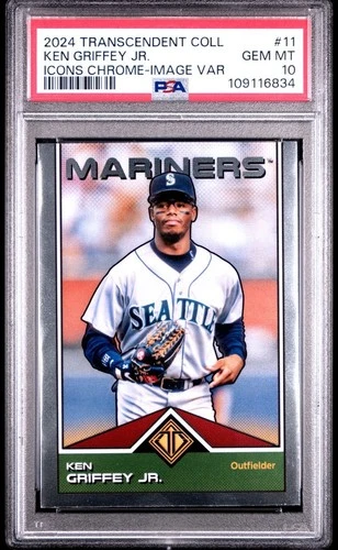 2024 Transcendent Coll Ken Griffey Jr. Icons Chrome Image Variation PSA10