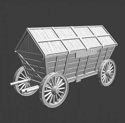 Northern Crusades Miniatures Medieval Supply Transport Wagon Terrain Scenery 3D