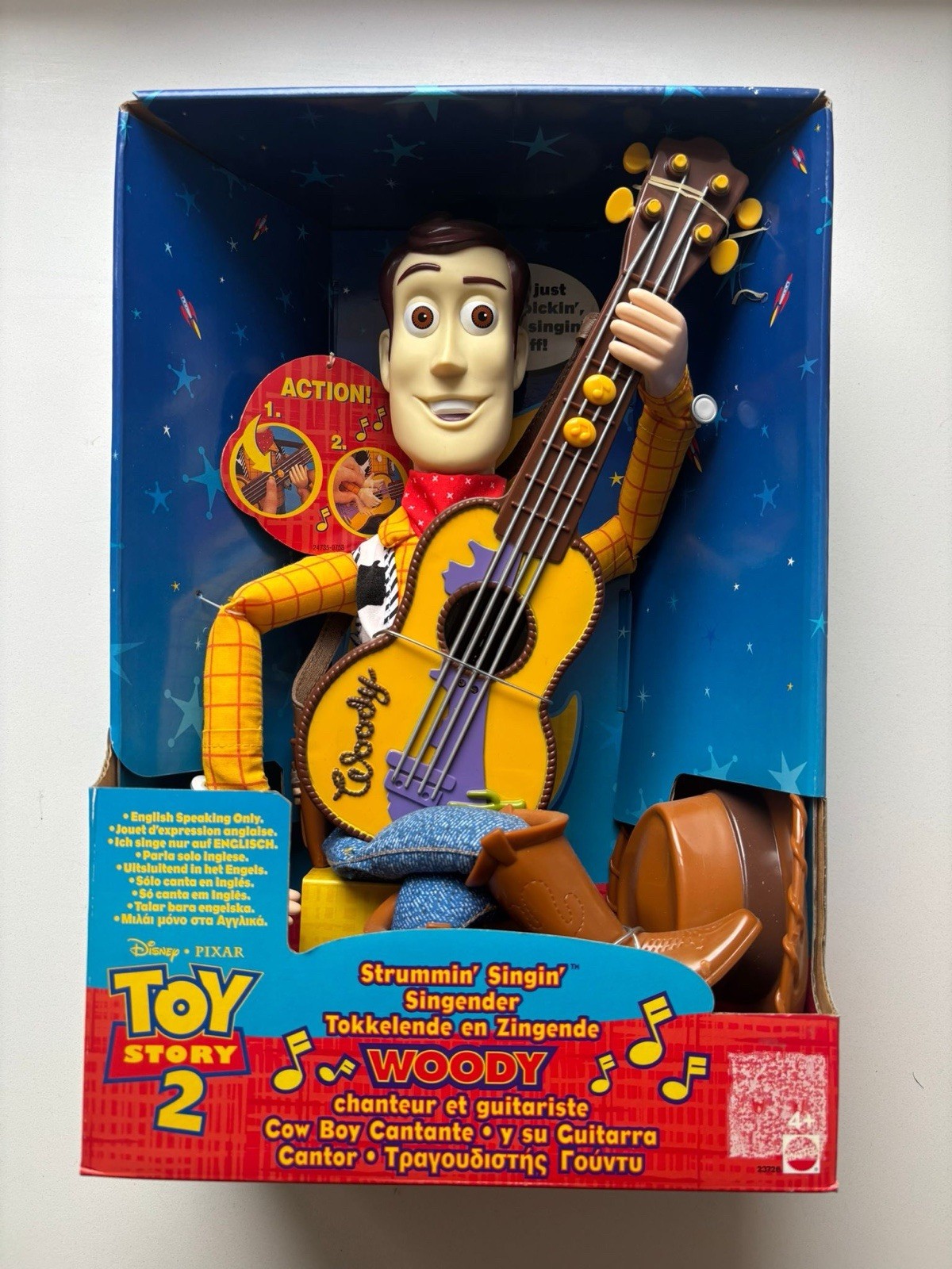 Toy Story 2 Strummin’ Singin’ Woody Electronic Figure (Mattel 23725) Boxed