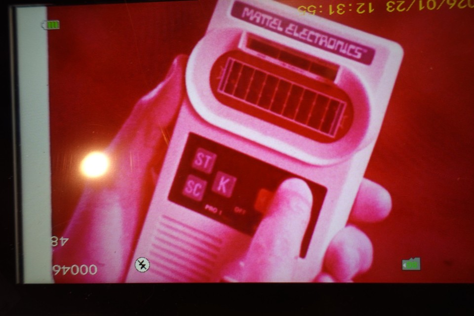 Vintage MATTEL FOOTBALL   Handheld electronic video game TV COMMERCIAL 16MM film