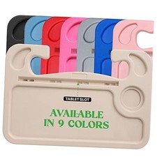 Steering Wheel Tray, Car Tray for 16.5" x 11" x 1" Beige, With Tablet Slot