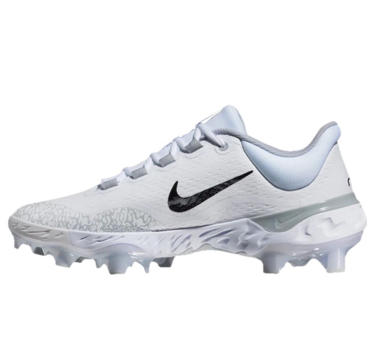 Nike Alpha Huarache Elite 4 Low White Baseball Cleats FD6255  display picture 2