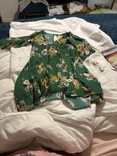 Uncle Frank Anthropologie Green Shift Dress With Tags XS