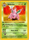 Nidorino 37/102 Uncommon Base Set Shadowless Pokemon 1st Edition Lightly Played