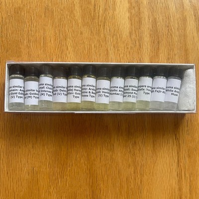 ARABIAN TOP  12 Perfume Body Oil (Duplication) sample set - 1/8 oz each bottle