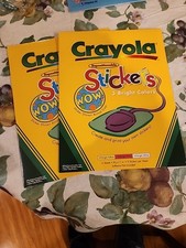 2 Two Crayola Repositionable Stickers 3 Bright Colors96 Total Yellow,pink,white
