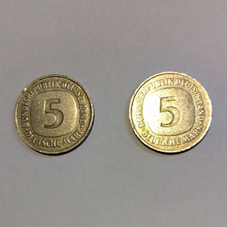 5 DM Deutsche Mark Münze BRD/Bundesrepublik Deutschland 1975 Prägestätte D