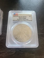 2025 First Strike Silver Eagle West Point $1 Silver Coin MS 70 Rating encased