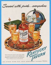 1948 Kentucky Tavern Whiskey World Globe Comp...