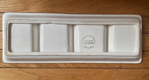 Trish Richman for Crate & Barrel-17" Ceramic Serving Platter-Christmas Trees VG - Picture 4 of 5