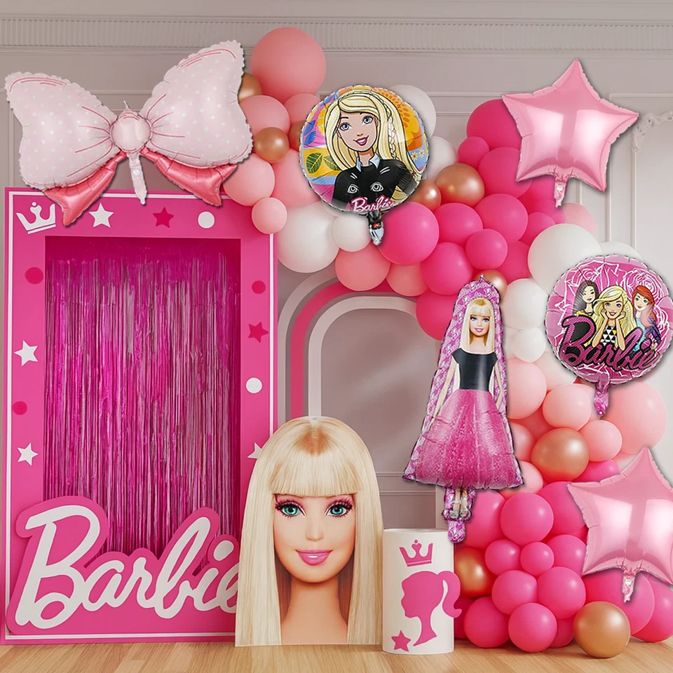 Barbie Princess Pink Rose Balloon Arch Garland Kit Birthday Party Decorations - image 2 of 3