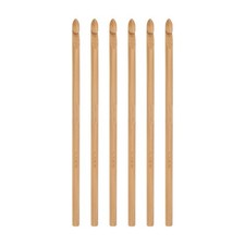 Wooden Bamboo Crochet Hook 5.5mm US Size I Size 9 Knitting Needles 6Pcs