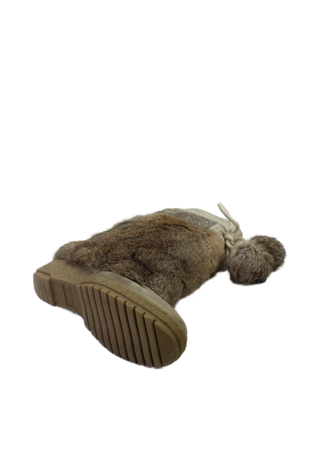 Coach Mujer Piel de Conejo y Gamuza Sin Cordones Forrado Sherpa Invierno Boors Marrón Talla 6 Foto 4 de 4