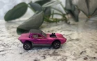 Hot Wheels Redline Python Car 1968 Scarce Creamy Hot Pink White Interior USA