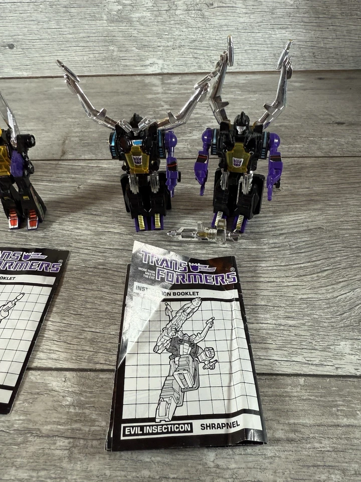 Transformers G1 Insecticons Hasbro Bombshell Kickback Shrapnel (Not Complete) - Image 2 of 4